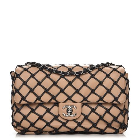 borsq chanel cane|CHANEL Lambskin Jumbo Canebiers Net Flap Black.